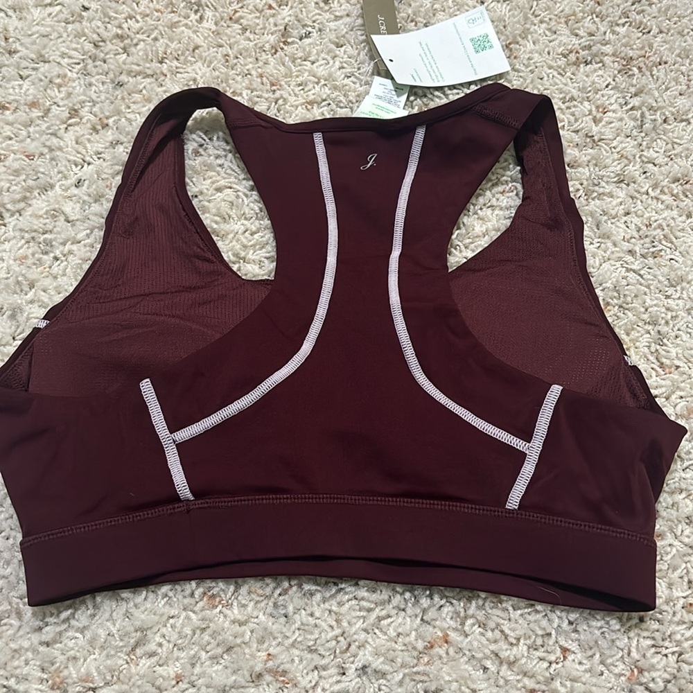NWT-S-J.Crew SleekStretch zip-front sports bra - Picture 7 of 10